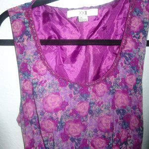 Midi Purple Floral dress Size Large